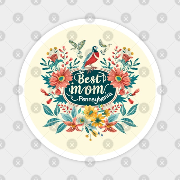 Best Mom in the PENNSYLVANIA, mothers day gift ideas, love my mom Magnet by Pattyld